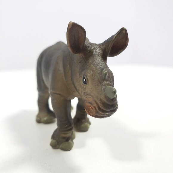 Safari Ltd White Rhino Mom & Baby 1996 Figure Lot - Picture 7 of 16